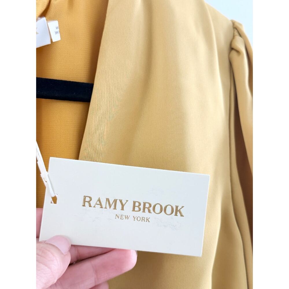NWT Ramy Brook Exclusive Madison Long Sleeve Cutout Maxi Dress Honey Women's 8 - Picture 5 of 7
